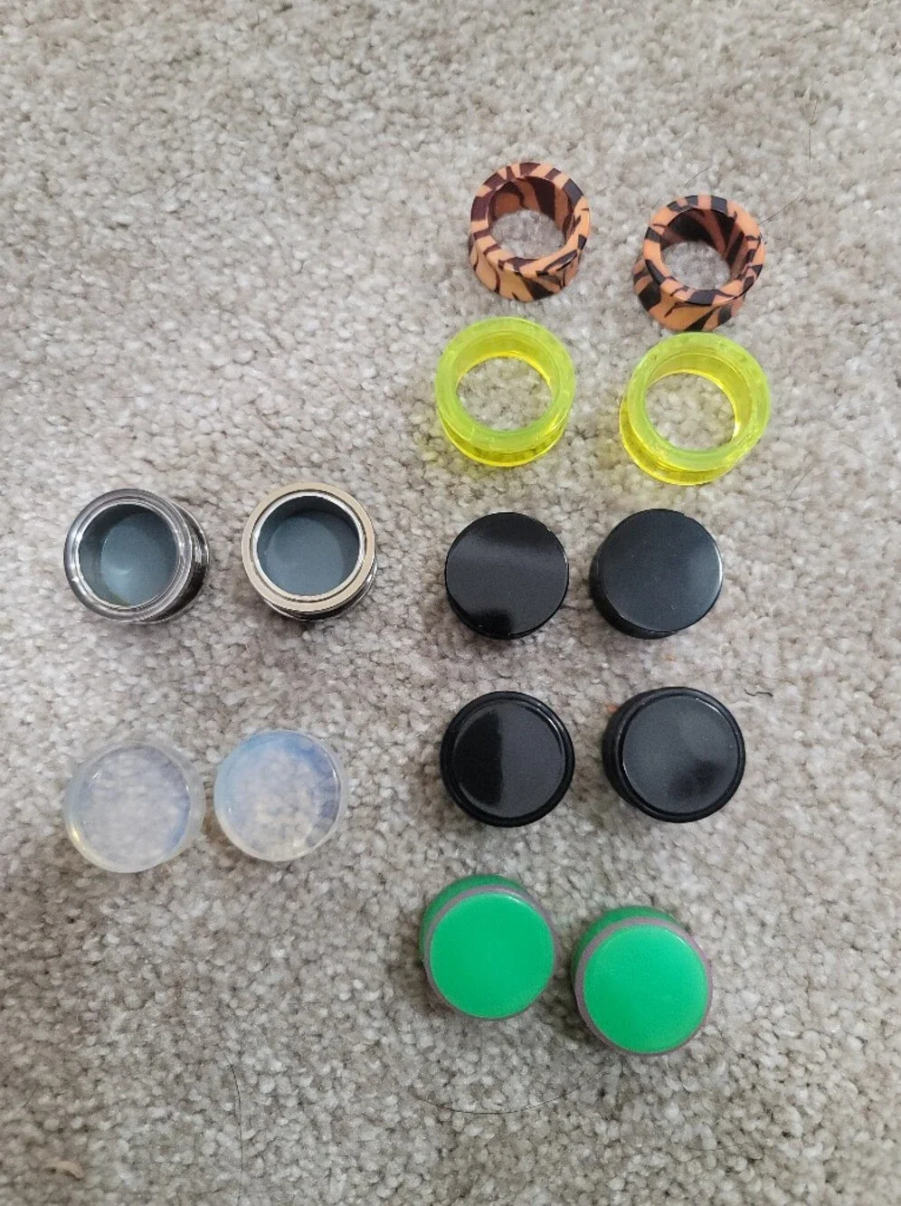 3/4 Inch Plugs & Tunnels Lot - 7 pair